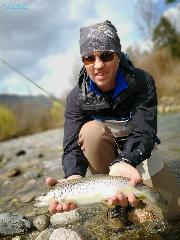 Oleg and Brown trout, April